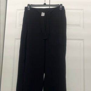 Kona Sol Black Wide-Leg with full slits Pants Swimsuit Coverup